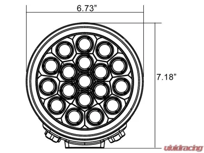 Vision X Lighting 6.7" Transporter LED Light 10 degree Wide beam - 9110110