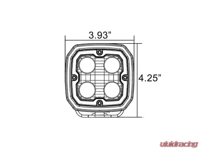 Vision X Lighting Single Light Duralux 4 LED 60 degree Wide beam - 9141527