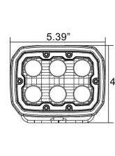 Vision X Lighting Duralux 6 LED Single Light 10 degree Wide beam                                     - 9891125 - Image 4