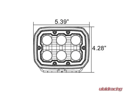 Vision X Lighting Duralux 6 LED Single Light 10 degree Wide beam - 9891125