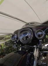 Vision X Lighting XMC 4.5"  Motorcycle LED Passing Lamp Halo Upgrade Kit Black Chrome Halo                                     - 9904078 - Image 5