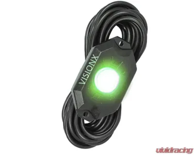 Vision X Lighting 9 Watt LED Rock Light Single Pod Green - 9929279