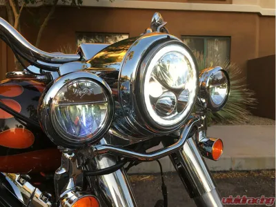 Vision X Lighting XMC 4.5"  Motorcycle LED Passing Lamp Halo Upgrade Kit Chrome Halo - 9904085