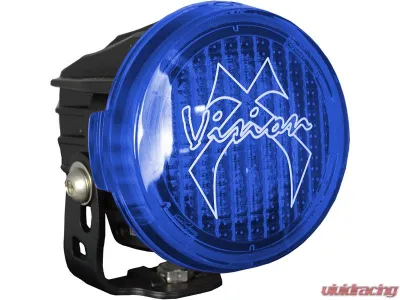 Vision X Lighting Optimus Round Polycarbonate Light Covers Wide-Flood Beam Pattern Blue - 9890906