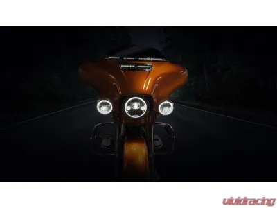 Vision X Lighting XMC 4.5"  Motorcycle LED Passing Lamp Halo Upgrade Kit Chrome Halo - 9904085