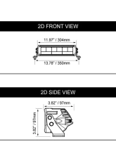Vision X Lighting 12" Shocker Dual Action LED Light Bar Amber Elliptical Beam                                     - 9929705 - Image 3