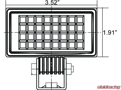 Vision X Lighting 3.4" Utility Flood Red Beam Color - 9121369