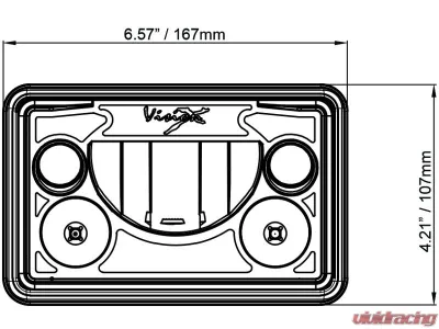 Vision X Lighting Single Light 4"x6"  Round VX Series LED Headlight Polished Chrome - 9897806