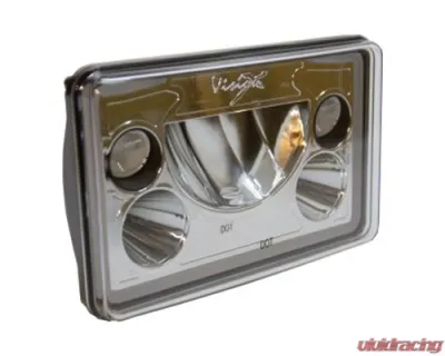 Vision X Lighting Single Light 4"x6"  Round VX Series LED Headlight Polished Chrome - 9897806