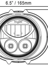 Vision X Lighting XMC Headlight Replacement Kit Chrome Harley-Davidson Road Glide 2004-2013                                     - 9895673 - Image 3