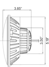 Vision X Lighting 5.75" XMC LED Headlight w/Low-High-Halo, Single Light, Black Chrome Harley-Davidson                                     - 9895659 - Image 5