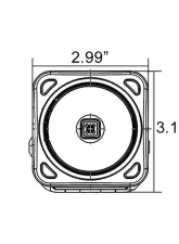 Vision X Lighting 3.0" Square Optimus 20 degree Wide beam White - Pair                                     - 9148274 - Image 4