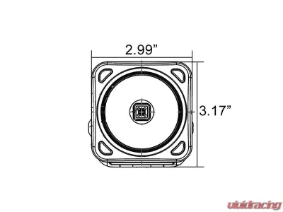 Vision X Lighting 3.0" Square Optimus 20 degree Wide beam White - Pair - 9148274
