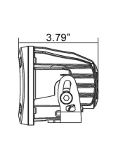 Vision X Lighting 3.0" Square Optimus 20 degree Wide beam White - Pair                                     - 9148274 - Image 2