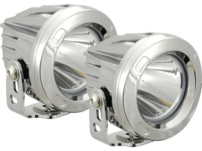 Vision X Lighting 3.7" Round Optimus Pair 60 degree Wide beam Chrome - 9149714
