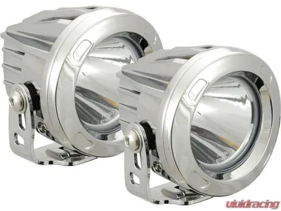 Vision X Lighting 3.7" Round Optimus Pair 60 degree Wide beam Chrome - 9149714