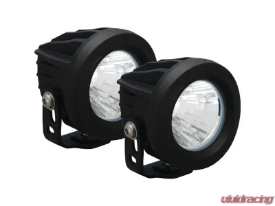 Vision X Lighting 3.7" Round Optimus 20 degree Wide beam Black - Pair - 9141343