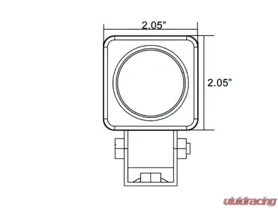 Vision X Lighting 2" Solstice Solo Light Black Housing 30x65Degree  Beam Pattern - 9888187