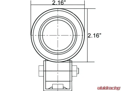 Vision X Lighting 2.15" Solstice Solo Prime 40 degree Wide beam, Black Housing - 4009899