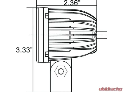 Vision X Lighting 2.15" Solstice Solo Prime 40 degree Wide beam, Black Housing - 4009899