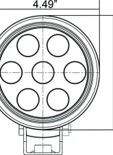 Vision X Lighting 4.5" Round Utility Market Xtreme 60 Degrees Beam Light                                     - 9118307 - Image 8