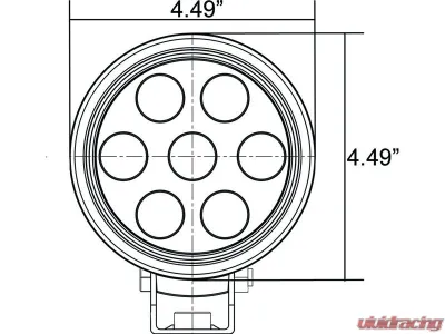 Vision X Lighting 4.5" Round Utility Market Xtreme 60 Degrees Beam Light - 9118307