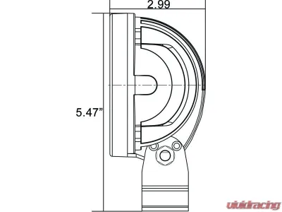 Vision X Lighting 4.5" Round Utility Market Xtreme 60 Degrees Beam Light - 9118307