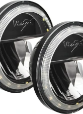 Vision X Lighting XMC 4.5"  Motorcycle LED Passing Lamp Halo Upgrade Kit Black Chrome Halo                                     - 9904078 - Image 6