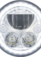 Vision X Lighting 7" XMC Black Chrome Housing White LED Headlight Harley davidson | Yamaha 1981-2017                                     - 9895291 - Image 2
