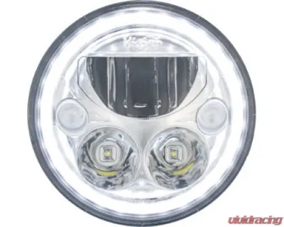Vision X Lighting 7" XMC Black Chrome Housing White LED Headlight Harley davidson | Yamaha 1981-2017 - 9895291