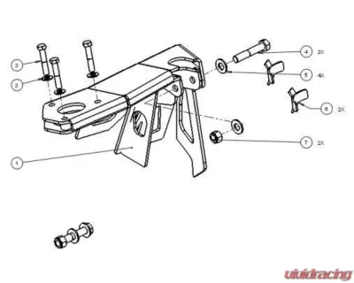 Baja Kits Front Frame Side Bypass Mount Chevy Colorado | GMC Canyon 2015+ - BJK1327001
