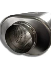 Ticon Industries 4in Oval Titanium Muffler 4in Center In/4in Center Out - 17in Ovr Length 1mm/.039in                                     - 116-10223-0100 - Image 2