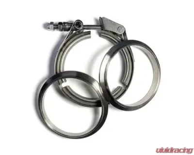 Ticon Industries 2.5in Titanium V-Band Clamp Assembly (1 Female Flange/1 Male Flange/1 Clamp) - 103-06310-2002