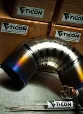 Ticon Industries 1.5in 7.5 Degree 2.25in CLR Loose Radius 1mm Wall Titanium Pie Cuts - 6pk                                     - 109-03802-0003 - Image 3