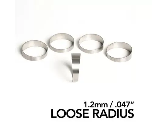 Ticon Industries 3.5in 45 Degree 1.65D CLR Loose Radius 1.2mm/.047in Wall Titanium Pie Cuts - 5 pack - 109-08901-0004