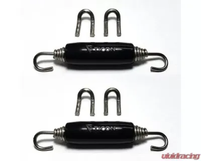 Ticon Industries Black Silicone Titanium Spring Tab and Spring Kit (4 Tabs/2 Springs) - 2 Pack - 108-00212-1101