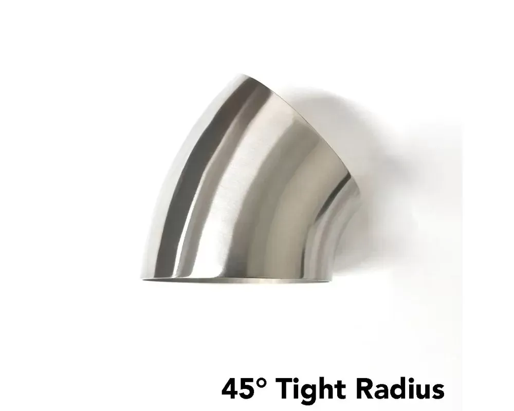Ticon Industries 1.88in Diameter 45 Degree 1.1D 1mm/.039in Titanium Elbow - No Leg - 101-04823-3111