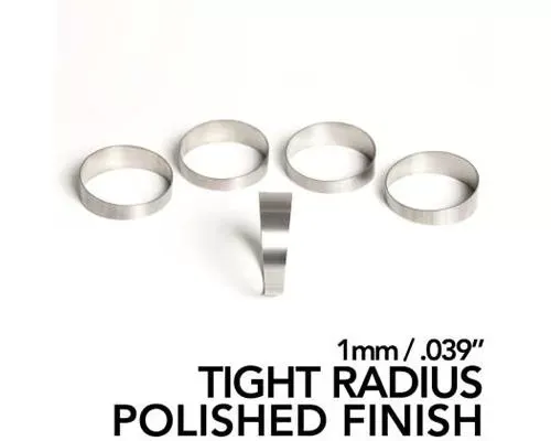 Ticon Industries 2in Diameter 1.5D Tight Radius 1mm/.039in Polished Titanium Pie Cut - 5pk - 109-05001-2013