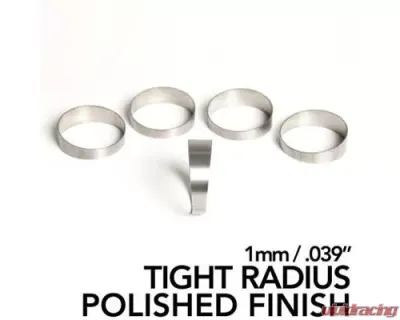 Ticon Industries 1.75in Diameter 1.5D Tights Radius 1mm/.039in Polished Titanium Pie Cut - 5pk - 109-04501-2013