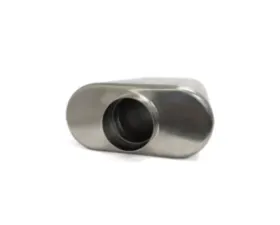 Ticon Industries 2.5in Low Pro Oval (2.5in Center In/Center Out) 17in L Ultralight Titanium Muffler