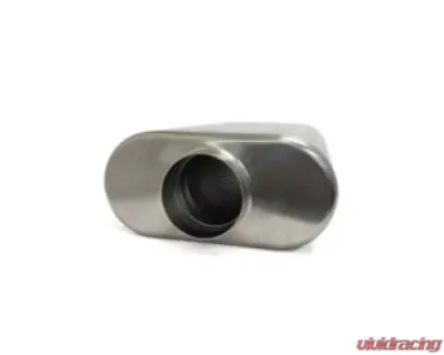 Ticon Industries 2.5in Low Pro Oval (2.5in Center In/Center Out) 17in L Ultralight Titanium Muffler - 116-06323-0200