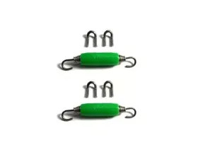 Ticon Industries Green Silicone Titanium Spring Tab and Spring Kit (4 Tabs/2 Springs) - 2 Pack