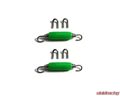 Ticon Industries Green Silicone Titanium Spring Tab and Spring Kit (4 Tabs/2 Springs) - 2 Pack - 108-00212-1102