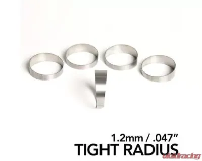 Ticon Industries 2.13in Diameter 1.25D Tight Radius 1.2mm/.047in Titanium Pie Cut - 5pk - 109-05401-0014
