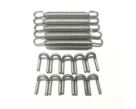 Ticon Industries Green Silicone Titanium Spring Tab and Spring Kit (10 Tabs/5 Springs) - 5 Pack