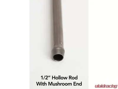 Ticon Industries 12in Length x 1/2in Titanium Billet Exhaust Hanger Rod - Mushroom End - 108-00300-1305