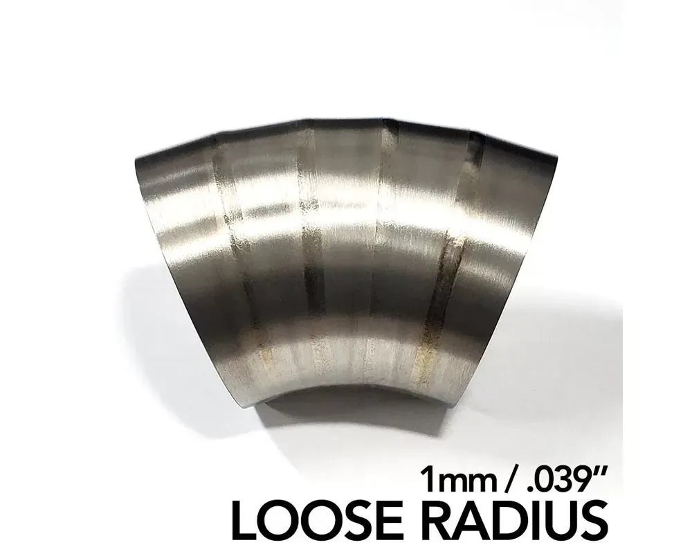 Ticon Industries 3.5in Welded Pie Cuts 1.65D Loose Radius 45 Deg Bend 1mm/.039in- 5 pack - 141-08920-1303