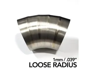 Ticon Industries 3.5in Welded Pie Cuts 1.65D Loose Radius 45 Deg Bend 1mm/.039in- 5 pack