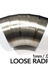 Ticon Industries 4in Dia 1.37D Loose Radius 45Deg Bend 1mm/.039in Pre Welded Titanium Pie Cut - 5 pack                                     - 141-10220-1303 - Image 2