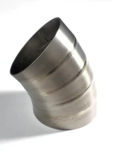 Ticon Industries 4in Dia 1.37D Loose Radius 45Deg Bend 1mm/.039in Pre Welded Titanium Pie Cut - 5 pack                                     - 141-10220-1303 - Image 2